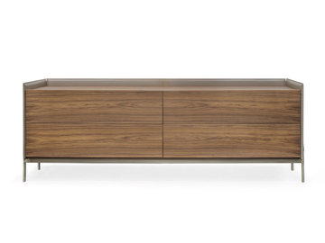 V246 - Tanned leather sideboard with drawers by formitalia luxury group - view 2